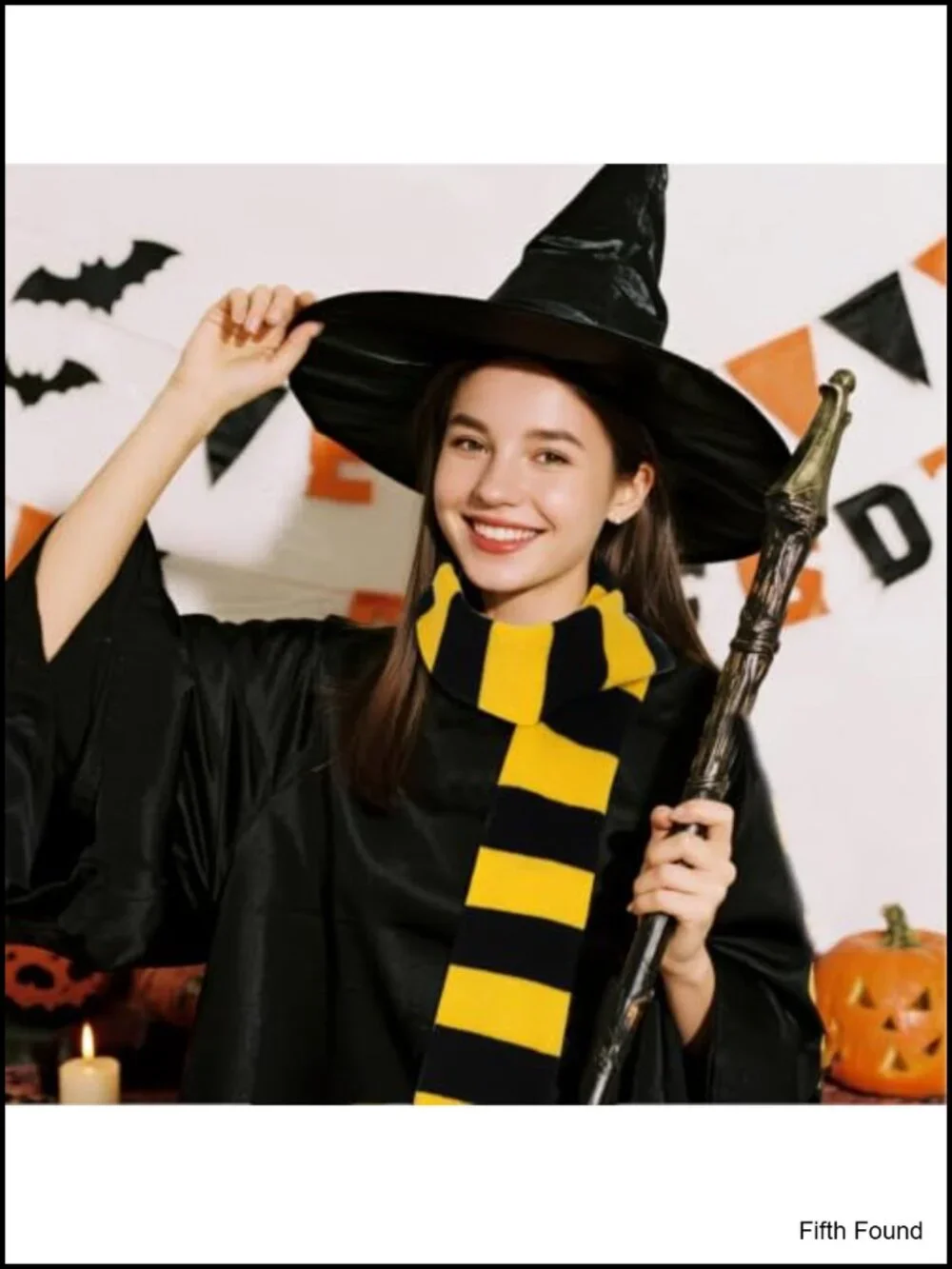 Soft Knit Striped Scarf Wizard Cosplay Neckerchief Winter Men Women